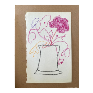 Una Base De Flores No. 9 Oil Pastel on Paper
