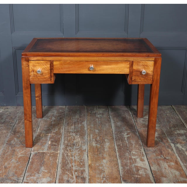 French Art Deco Walnut Writing Desk, 1930 For Sale - Image 15 of 17
