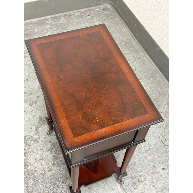 Circa 1999 Bombay Co. Side Table + Casters For Sale - Image 11 of 12