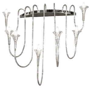 Borosilicate Glass & Steel 7-Arm Octopus Wall Lamp from VGnewtrend