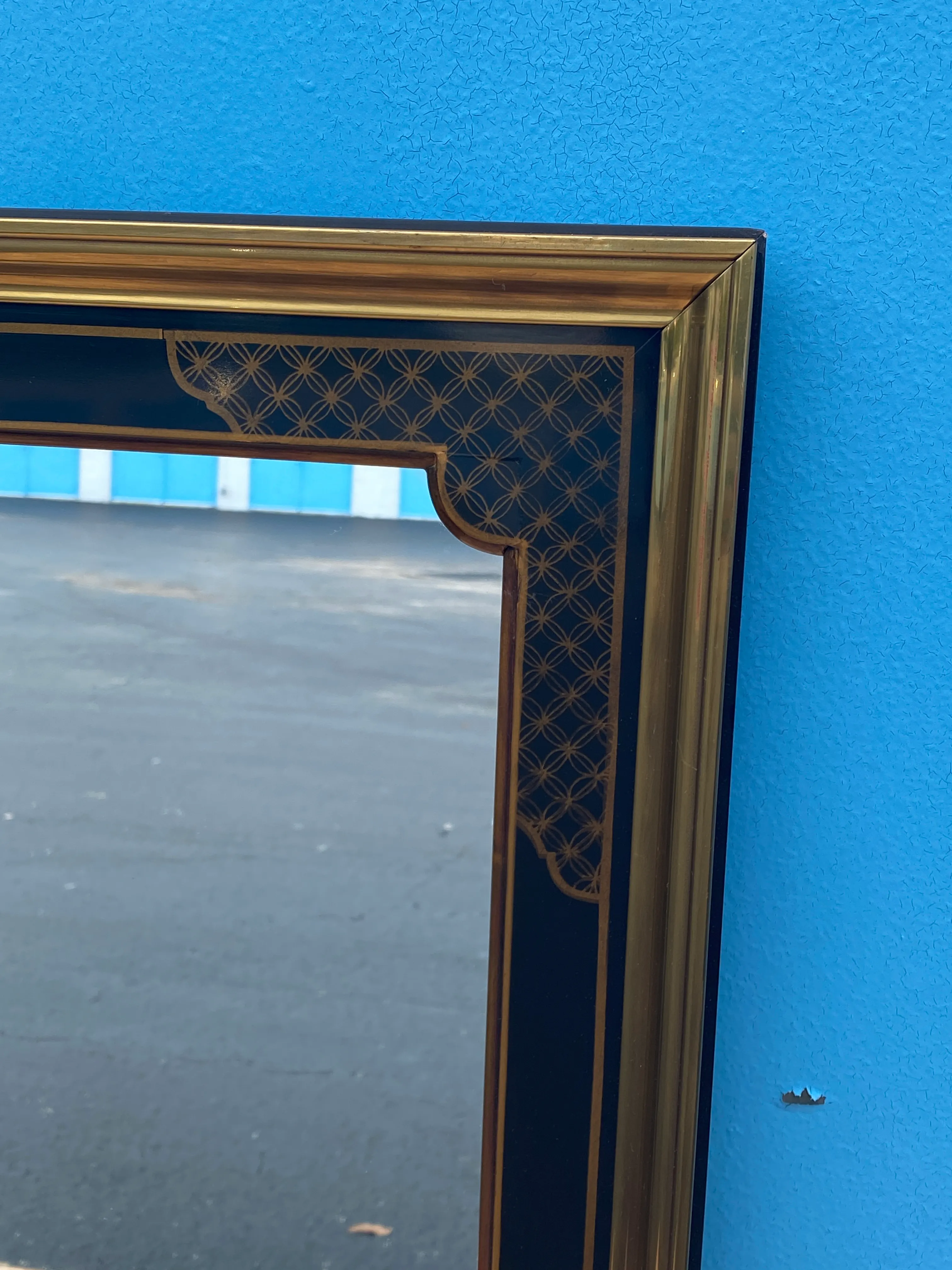 Mid-Century Drexel Heritage Chinoiserie Rectangular Black and Gold
