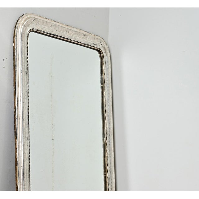 French 19th Century Louis Philippe Silver Gilt Mantel Mirror For Sale - Image 4 of 13