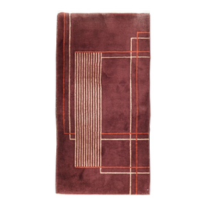 Galerie Shabab Collection Mid-20th Century Handmade Chinese Art Deco Throw Rug