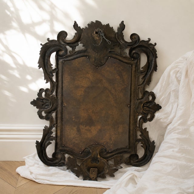Beveled Bronze Mirror Dating from the Second Empire, Louis Xv Style For Sale - Image 10 of 12