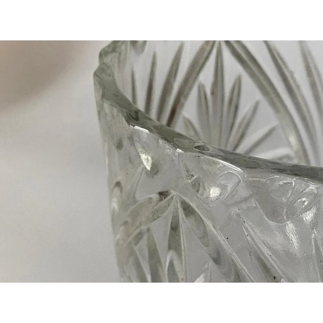 Art Deco White Champagne Cooler in Glass, France, 1940s For Sale - Image 3 of 9