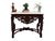 Victorian revival ornate hand carved wood and limestone top console table patterned after late 20th century Rocco/Baroque...