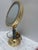 1990s Vintage Large Brass Lighted Halo Vanity Mirror For Sale - Image 5 of 10