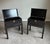 Elegant pair of John-Richard storage side tables featuring removable chest-form cases resting on clean-lined stands....