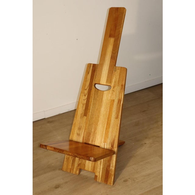 Brutalist Sculptural Lounge Chair in Elm, 1980s For Sale - Image 18 of 18