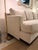 Attributed Baker Greige Sofa With Wood Base For Sale - Image 4 of 5