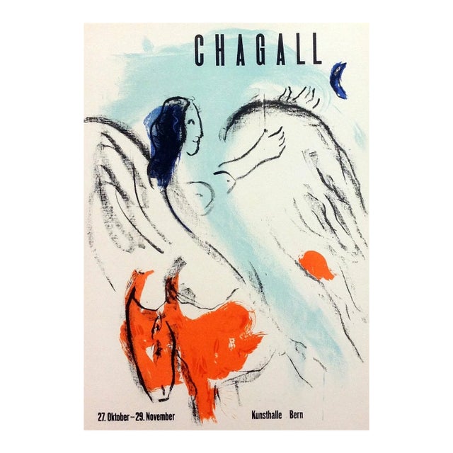 Chagall Lithograph Kunsthalle Bern 1957 For Sale