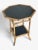 Vintage Coastal Bamboo Octagonal End Table With Black Inset Shelves For Sale - Image 9 of 18
