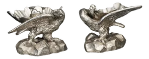 Antique Victorian Silver Plated Eagle Salts, 1800s, Set of 2
