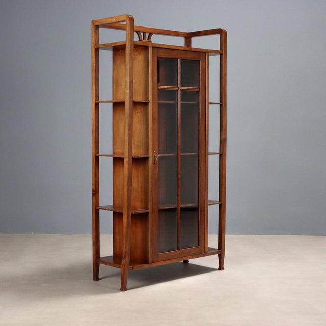 Brown Liberty Display Cabinet in Walnut and Walnut-Stained Beech For Sale - Image 8 of 8