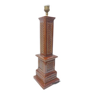 Manises Tan Lamp, 1930s For Sale