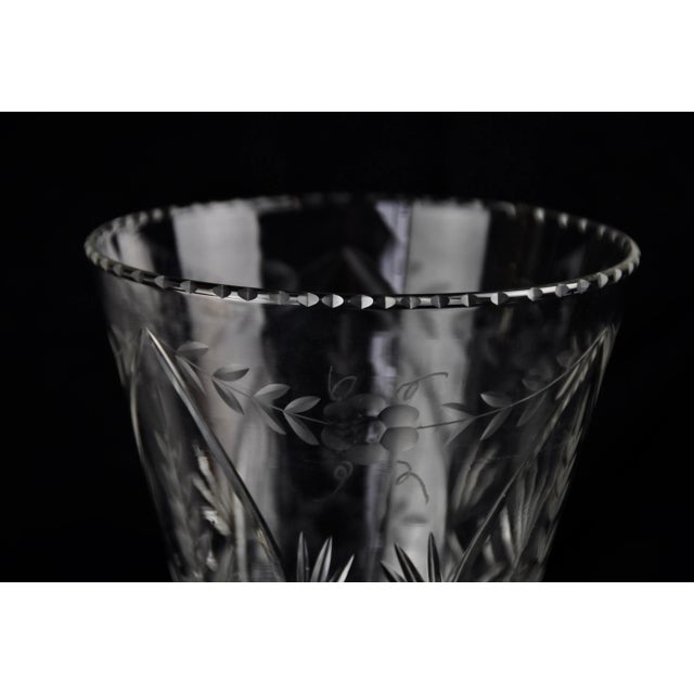 Cut Crystal Vase, 1960s For Sale - Image 6 of 11