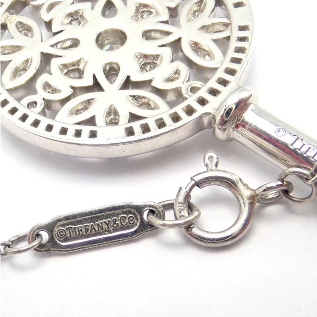 Tiffany & Co Platinum Large Victoria Vine Key Pendant Necklace For Sale - Image 12 of 14