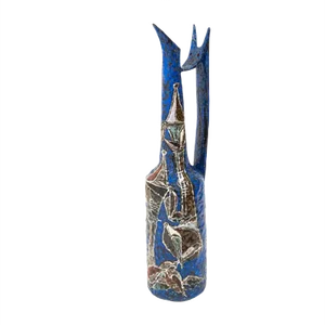 Vaso Guerrieri Blu Vase by Marcello Fantoni, 1956