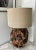 Textile Vintage Feathered Table Lamp For Sale - Image 7 of 10