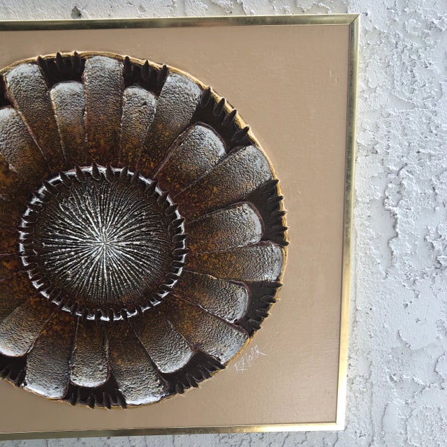 1970s 1970s Modernist Botanical Painting Signed R. Gold, Framed For Sale - Image 5 of 7