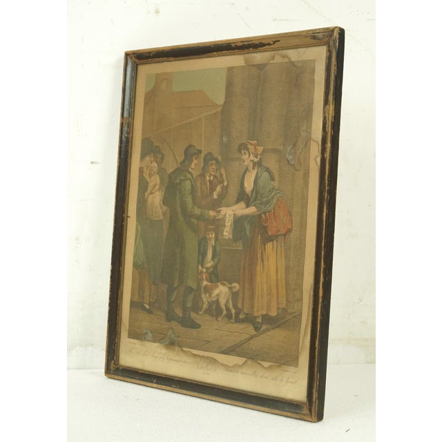 The image depicts an antique colored print from the "Cries of London" series by Francis Wheatley. Specifically, it is...