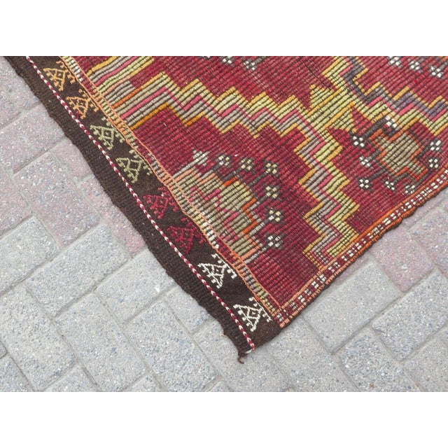 1960s Nomadic Embroidered Kilim - 69" X 130" For Sale - Image 11 of 12