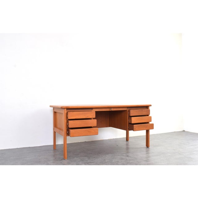 Mid-Century Danish Teak Desk, 1970s For Sale - Image 11 of 18
