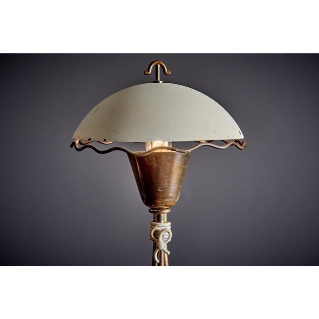 Metal Mid-Century Modern Italian Table Lamps, Italy, 1950s, Set of 2 For Sale - Image 7 of 12