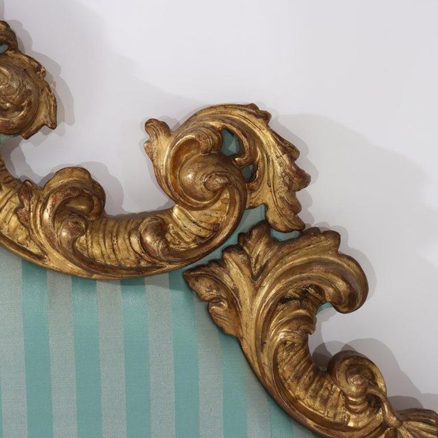 1920s Ditta Pieri & Son Italian Louis XIV Style Figural Carved Giltwood Headboard For Sale - Image 4 of 8