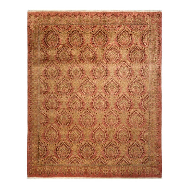 Mogul Collection Hand-Knotted Area Rug - Pink 8' 1" x 9' 10" For Sale - Image 4 of 4