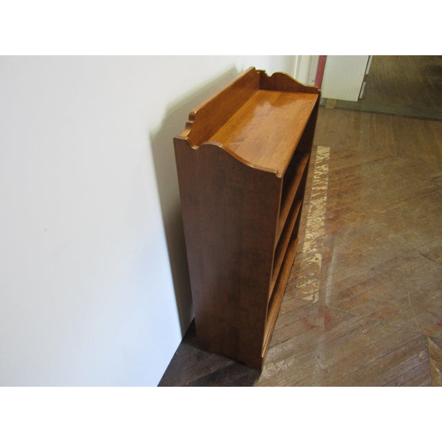 Item 87692B: Ethan Allen solid maple bookshelf. Age: 1980's. Details: Solid maple. Condition: Very clean excellent...