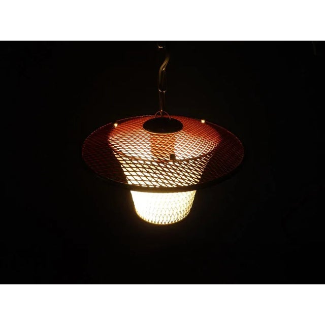 Mid-Century Metal and Brass Pendant Lamp, 1950s For Sale - Image 6 of 11