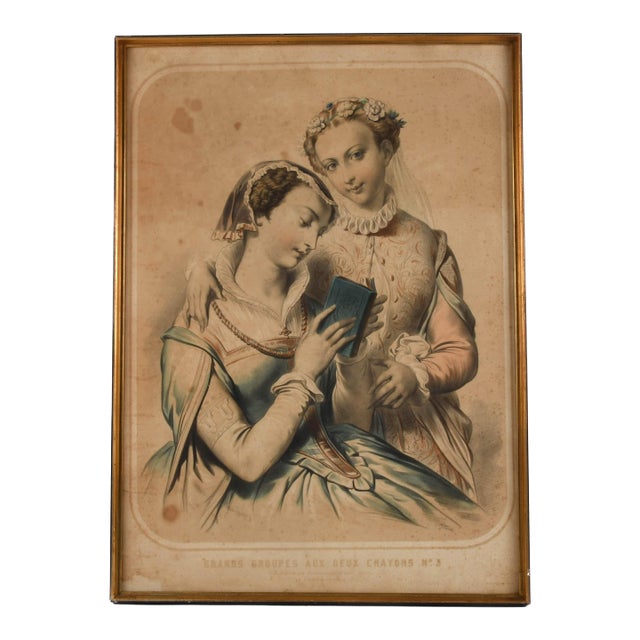 Framed Signed Louis Stanislas Marin-Levigne Lithograph and Print No. 3 For Sale