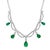 45 Ct Zambian Emerald and 12 Ct Diamond Necklace and Earring Bridal Suite For Sale - Image 4 of 8