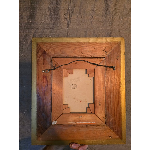 Celadon Vintage Mid Century Modern Leon Cortes Style Painting For Sale - Image 8 of 10