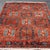 Red Vintage Turkish Tulu Rug With Bold Red Field and Blue Geometric Motifs For Sale - Image 8 of 12
