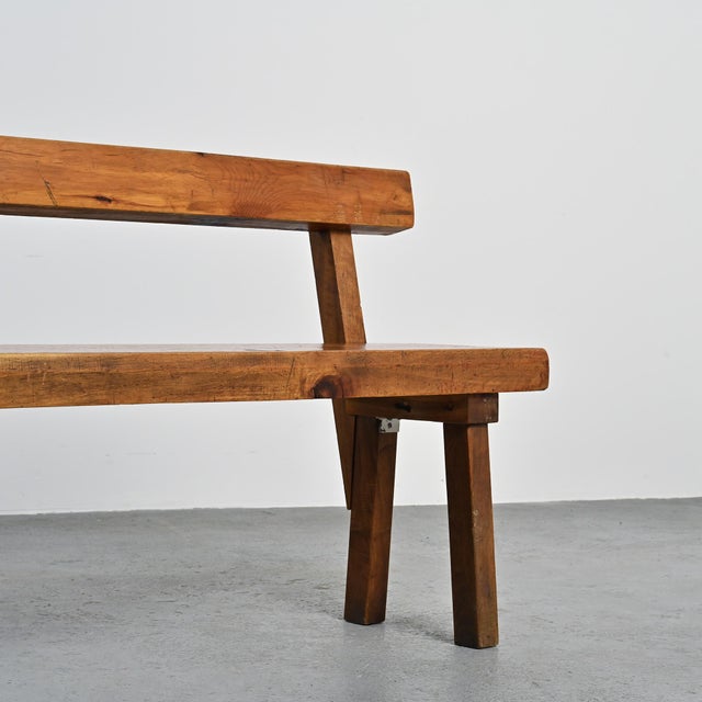 Bench attributed to Christian Durupt for La Plagne, 1960s For Sale - Image 4 of 12