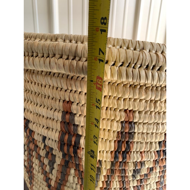 Vintage Lidded Turkana Basket From Kenya - 18" Tall Floor Storage Bin For Sale - Image 10 of 11