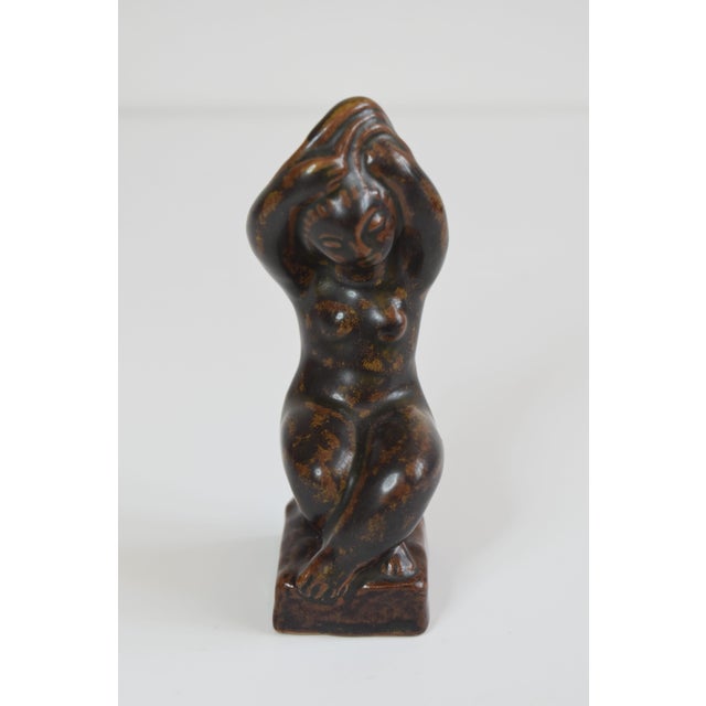 Ceramic Woman Figure by Gertrud Kudielka for L. Hjorth Fabrikken For Sale - Image 7 of 7
