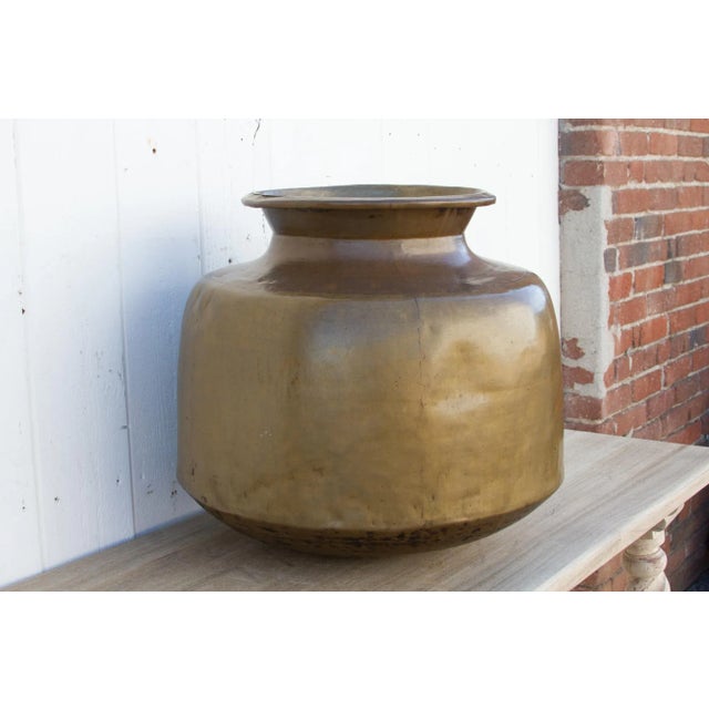 Large Antique Brass Water Pot For Sale In Los Angeles - Image 6 of 10