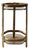 Vintage Hollywood Regency Side Table in Gold and Smoked Glass, 1970s For Sale