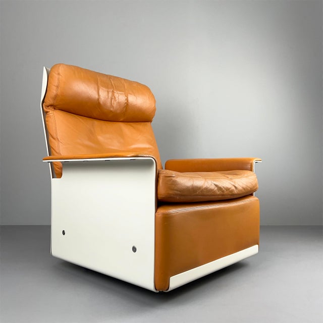 RZ62 High-Back Chair in Cinnamon-Colored Leather by Dieter Rams for Vitsœ, 1960s For Sale - Image 17 of 17