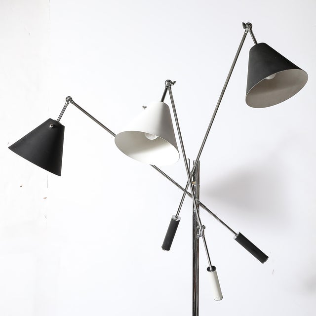 Chrome Mid-Century Modernist "Triennale" Floor Lamp by Gino Sarfartti for Arredoluce For Sale - Image 8 of 12