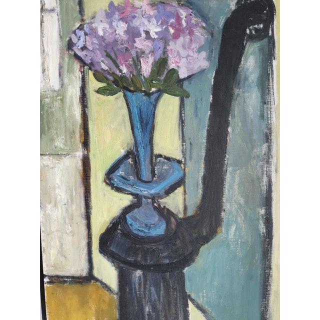 Original Swedish Mid Century Interior Still Life Painting by Ulla Borgstrom 1951 For Sale - Image 4 of 17