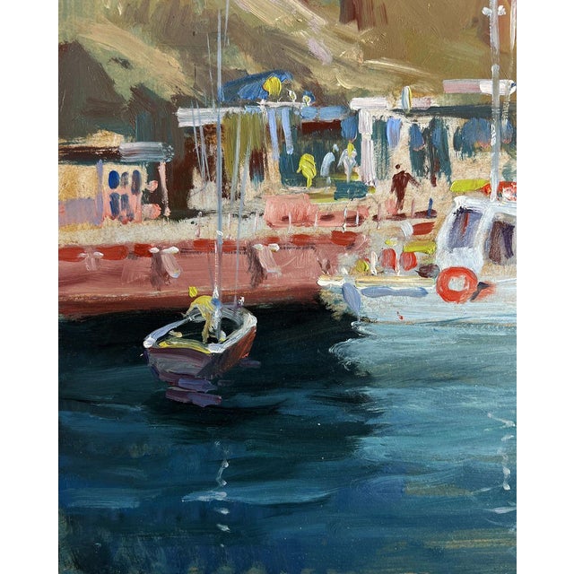 Oil Painting Ships on the Ferry Yuriy Suprunchuk For Sale - Image 6 of 10