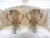 Italian Vintage Italy Dolphin Base & Double Snake Handle Gold & Grey Vases- a Pair For Sale - Image 3 of 13