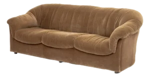 Italian Velvet Upholstered 3-Seat Sofa, 1970