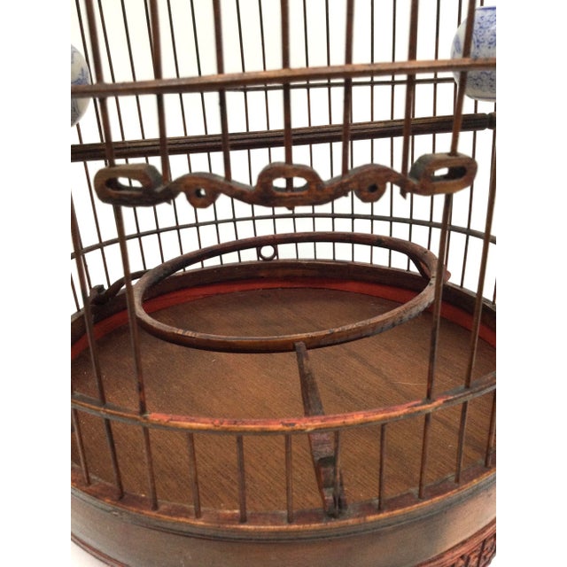 Antique Bamboo Chinese Bird Cage For Sale - Image 11 of 13