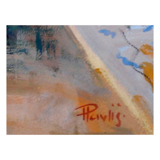 1970s Modern White Chrysanthemums Still Life Painting by Jaroslav Pavlis For Sale - Image 4 of 5