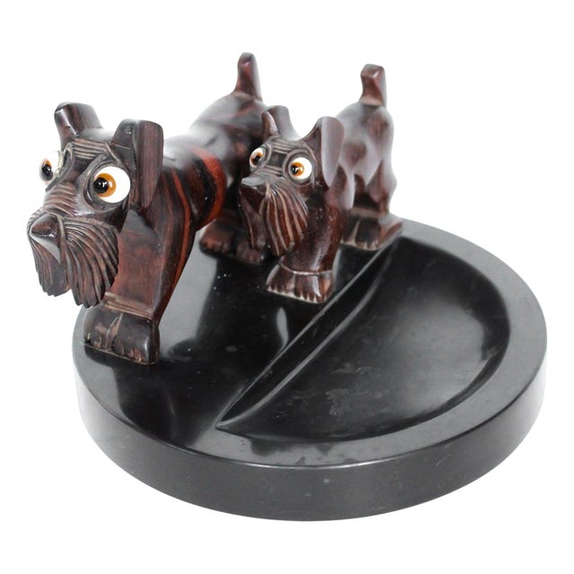 Vintage Dogs Vide Poche, 1930s For Sale